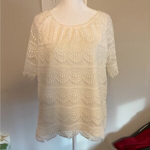 Westport White Lace Blouse